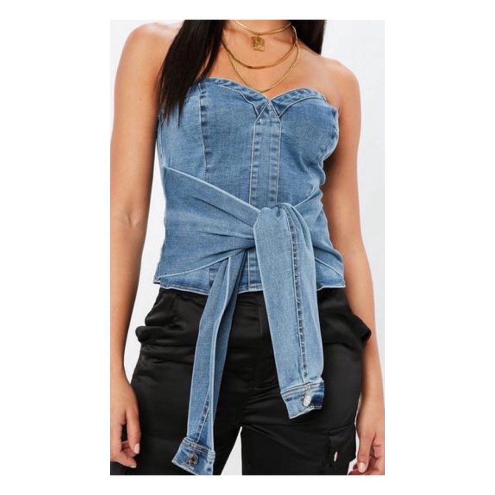 Denim Tube Top